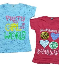 Alternative view of Girls Printed T-shirt Combo (Pack of 2)