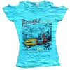 printed t shirts for girls cadet blue