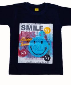 kids t shirt deep blue