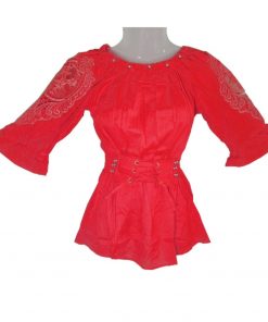 top and skirt red