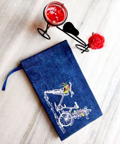 diary book with denim cover