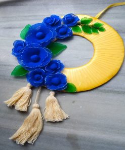 blue flower wall hanging decoration