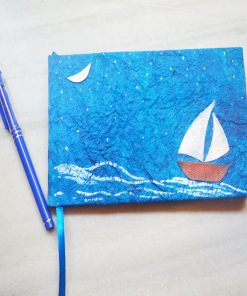 ocean boat handmade diary for sketching