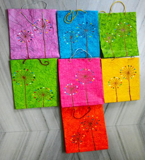 Colorful handcrafted Paper bags