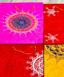 Alternative view of Colorful Hand Painted Paper Bag (Combo of 4)
