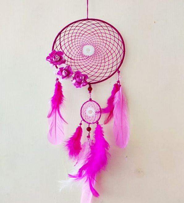 Pink Flowery Dream Catcher - Shop Online in India | Urbane Yogi