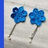 blue fabric jhumka