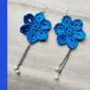 blue fabric jhumka