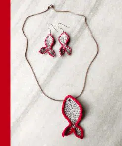 fish design fabric jewellery