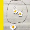 white floral jewellery set