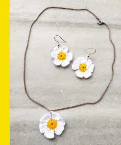 white floral jewellery set