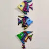 fish art wall hanging made of clay