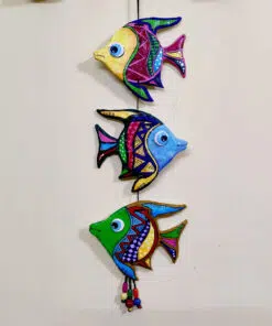 fish art wall hanging made of clay