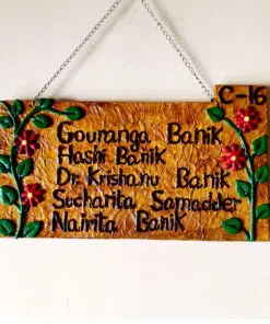 door nameplate for large family