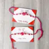 Home made Rakhi with jamuni crystal