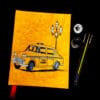 handmade diary with peeli taxi design