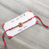 white pearl homemade rakhi