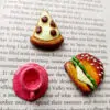 pizza burger fridge magnet