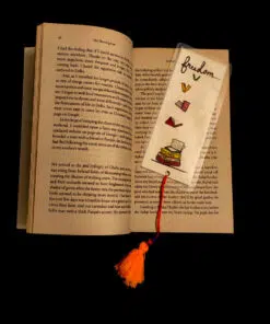 freedom handmade bookmark made of hardboard and laminated