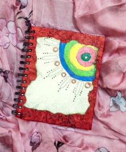 Rainbow-Sun-handmade diary spiral binding