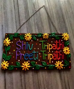 customised nameplate wall hanging