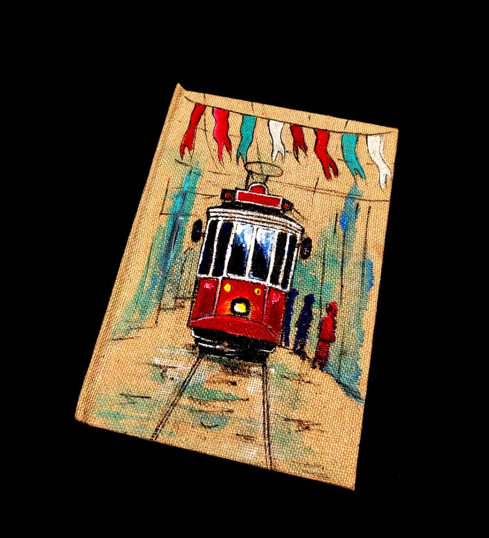 Darjeeling train handmade diary