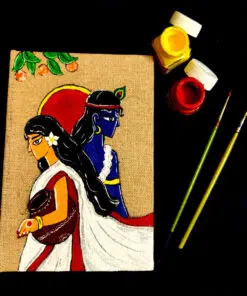 krishna radhe divine love handpainted cover on diary