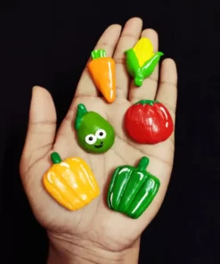 Green veggies Handmade Fridge Magnet