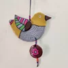 bird wall hanging in yellow and grey color