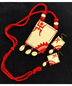 Alternative view of Swastik Cloth Jewellery Set