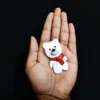 Snow Teddy Handmade Fridge Magnet