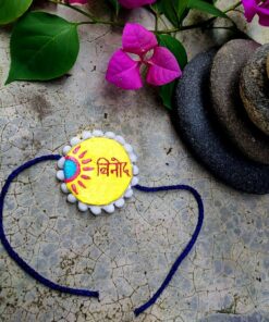 yellow handmade rakhi